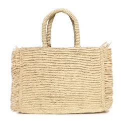 Sac Cabas Colette en Raffia avec Franges Latérales