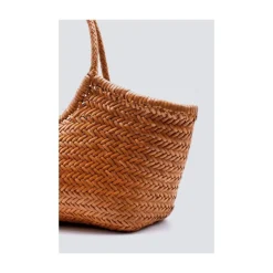 Sac cabas en cuir tissé à la main
