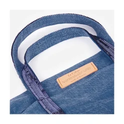 Sac cabas en lin bleu à paillettes