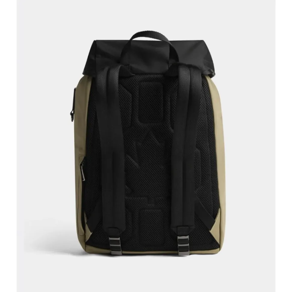 Sac à dos bicolore avec cordon de serrage ajustable et poches zippées
