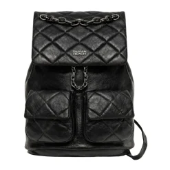 Sac à dos matelassé avec chaîne