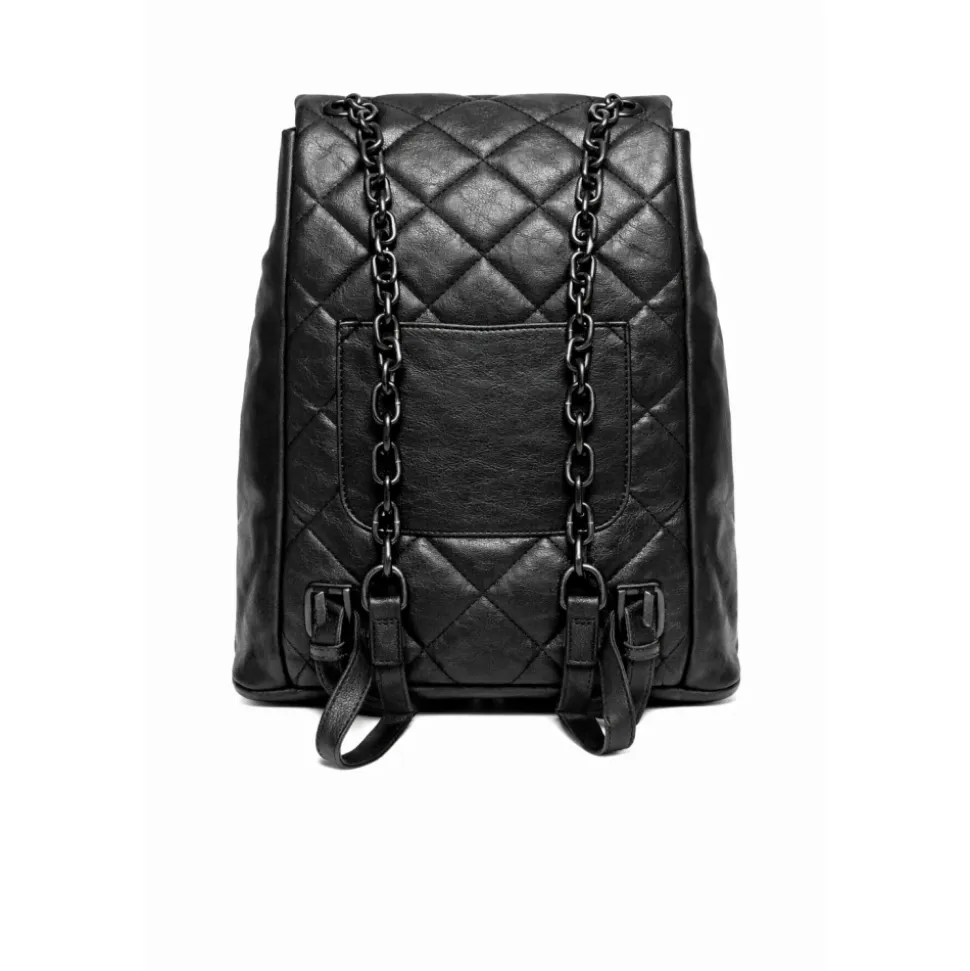 Sac à dos matelassé avec chaîne