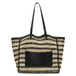 Sac d`épaule d`été en raphia