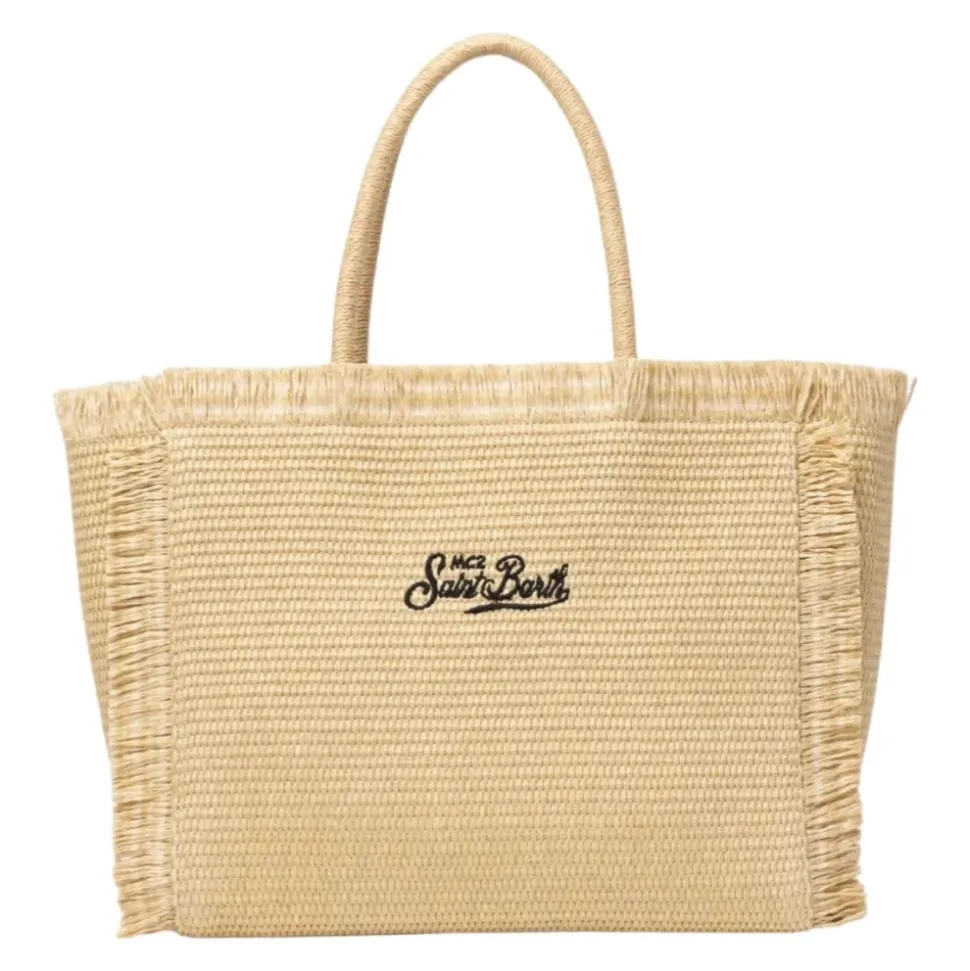 Sac en paille avec poignée