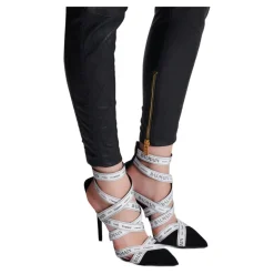 Sandales Couture en cuir suédé à motif Ruban