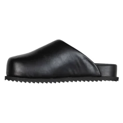 Sandales noires en cuir vegan