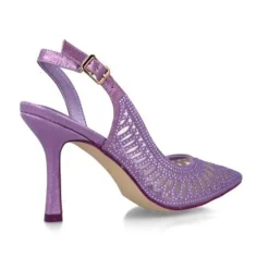 Slingback en tulle et strass