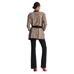 Snake Pattern Knit Cardigan