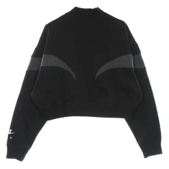Sweat à Col Haut Court Noir/Gris/Blanc