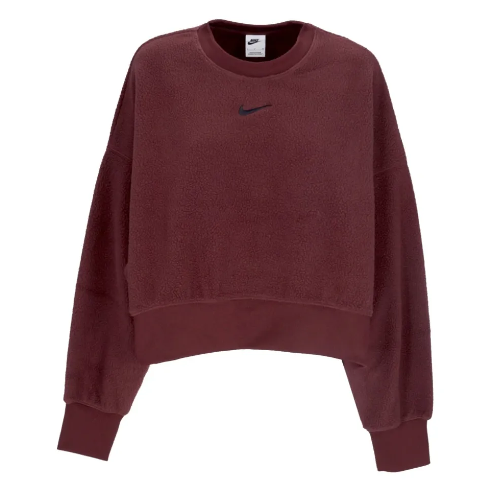 Sweat-shirt ras du cou court et moelleux Mod