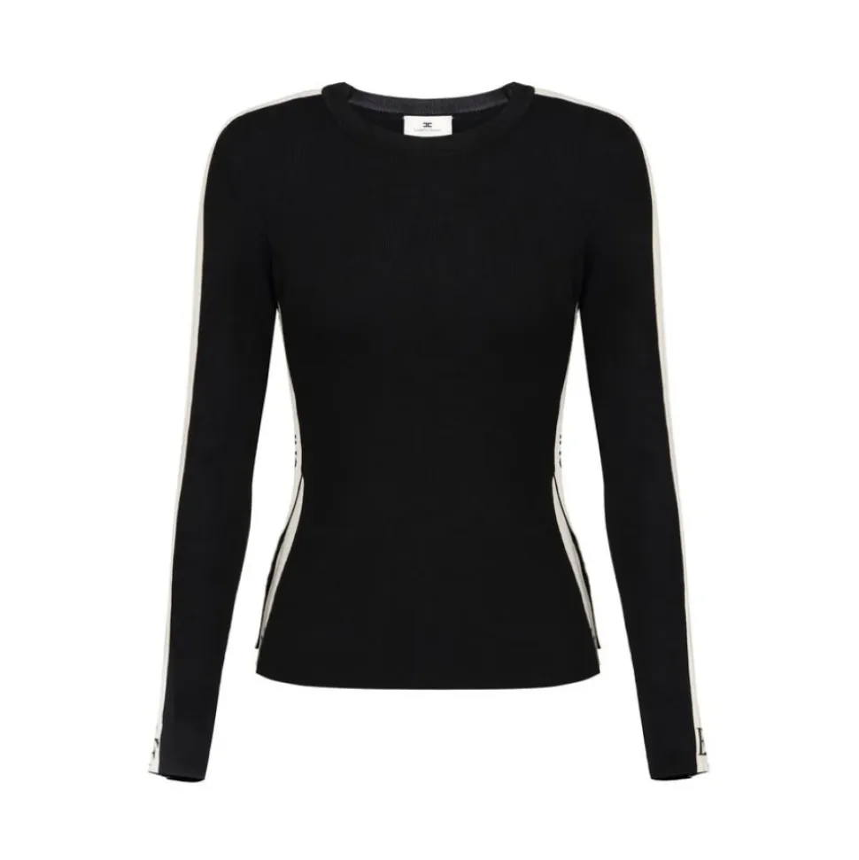 Top en viscose avec bandes brillantes