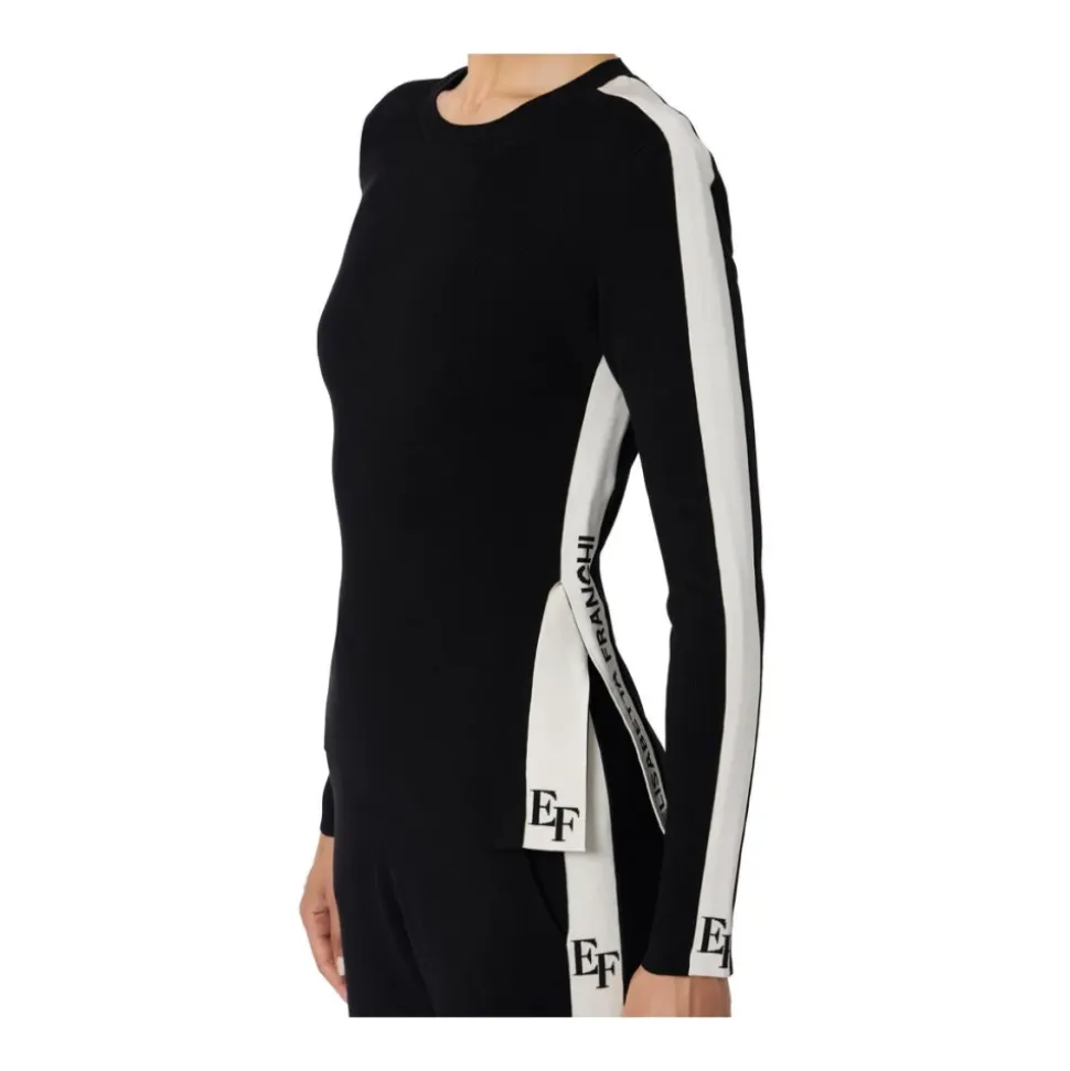 Top en viscose avec bandes brillantes