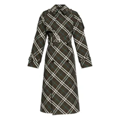 Trench-coat à motif à carreaux
