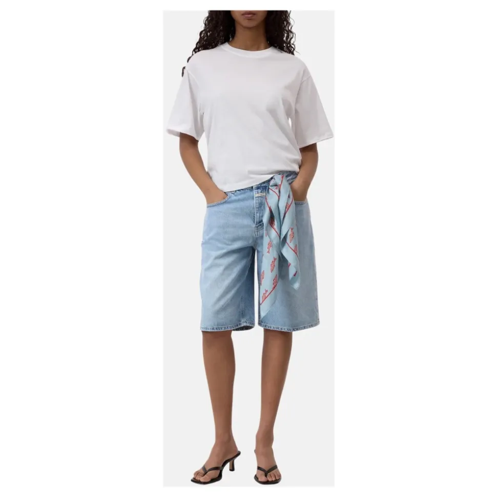 T-shirt girocollo mezza manica a scatola