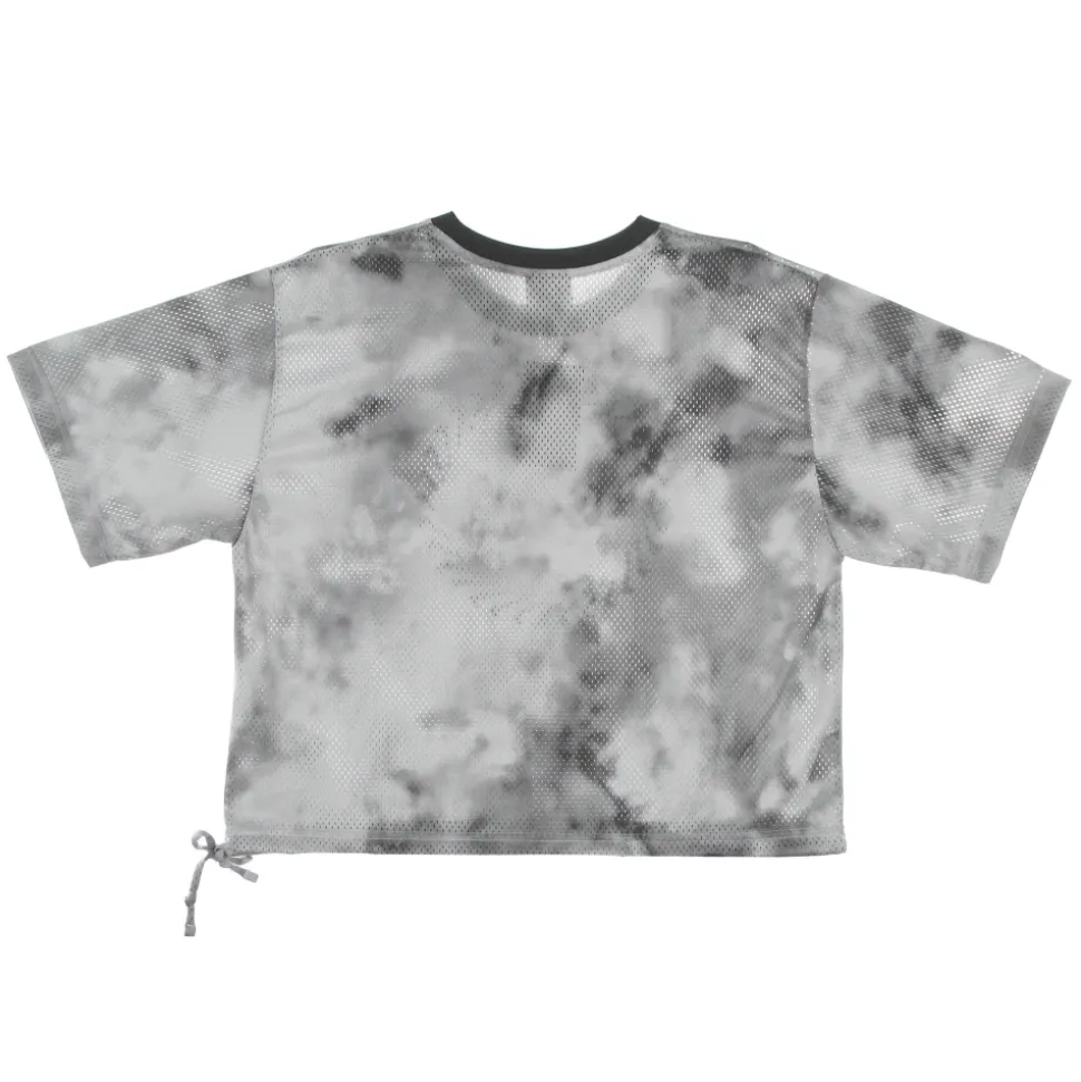 T-shirt à manches courtes en mesh, col rond