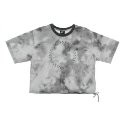 T-shirt à manches courtes en mesh, col rond