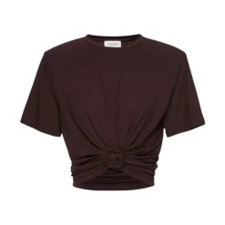 T-shirt marron avec élasthanne