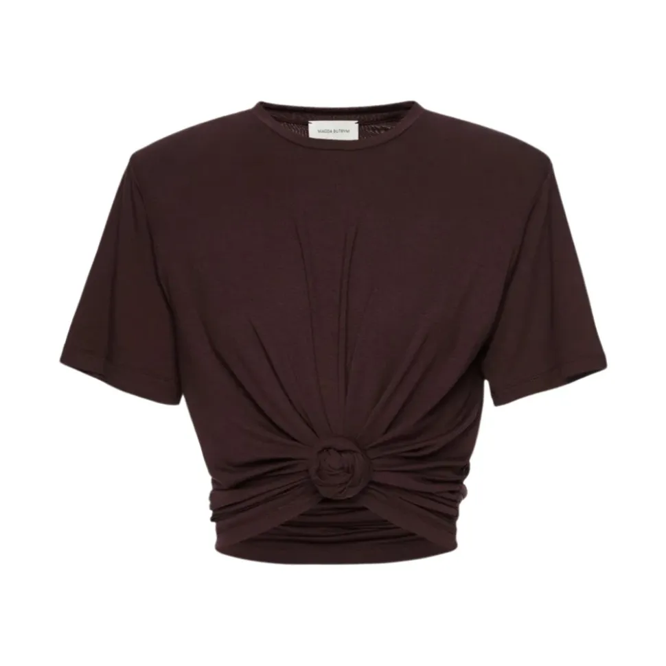 T-shirt marron avec élasthanne