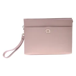 Unisex nude saffiano clutch bag