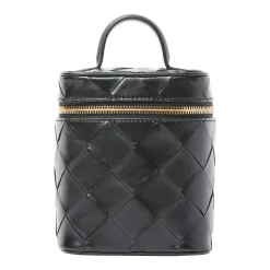Vanity Case en cuir avec tressage Intrecciato