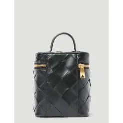 Vanity Case en cuir avec tressage Intrecciato