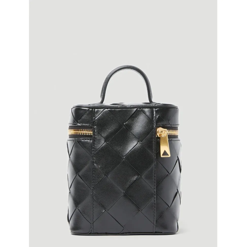 Vanity Case en cuir avec tressage Intrecciato