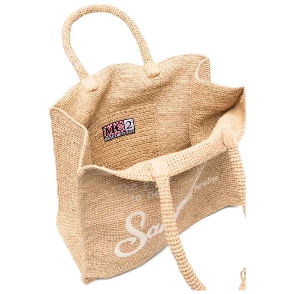 Vanity Raffia Tote Bag