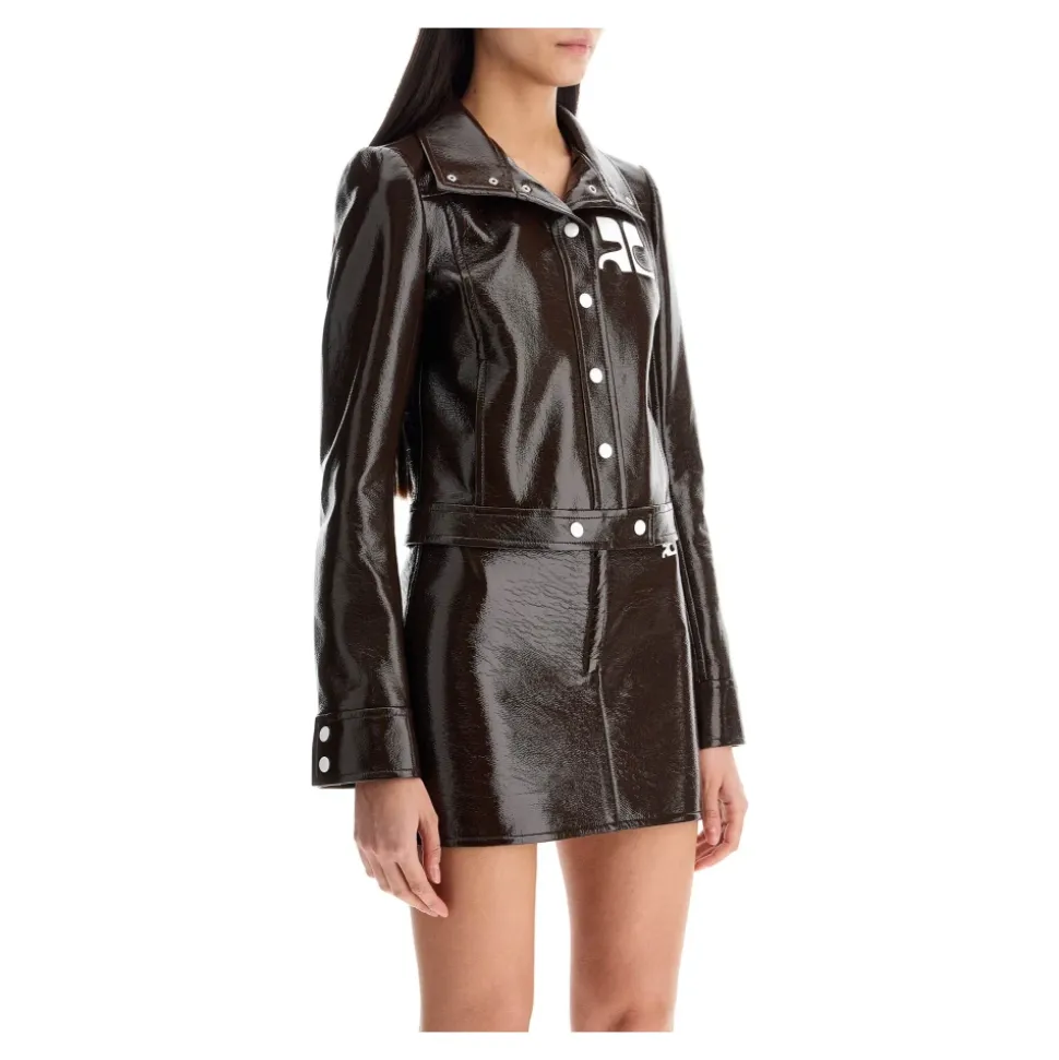 Veste Courte Effet Vinyle