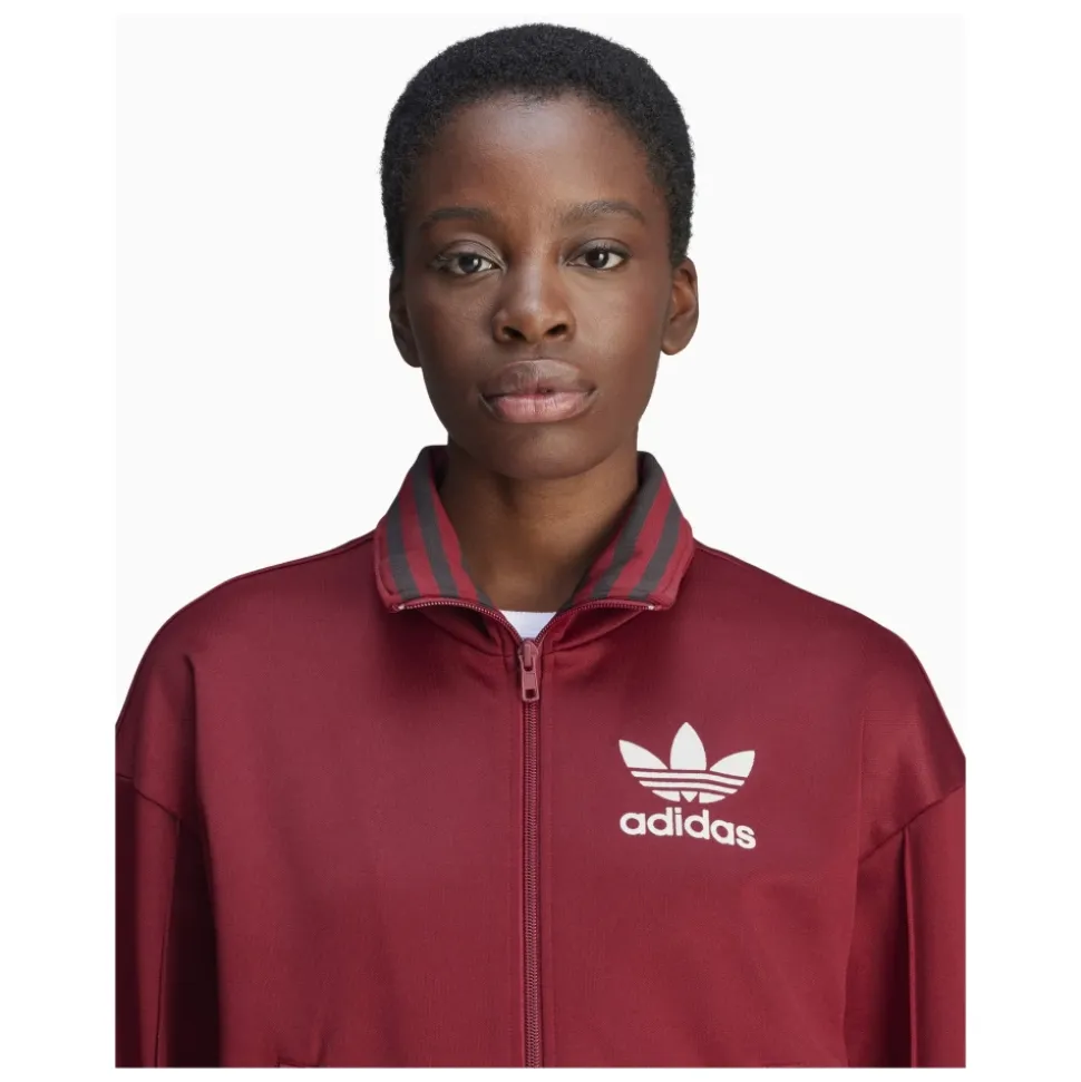 Veste de survêtement bordeaux avec imprimé latéral