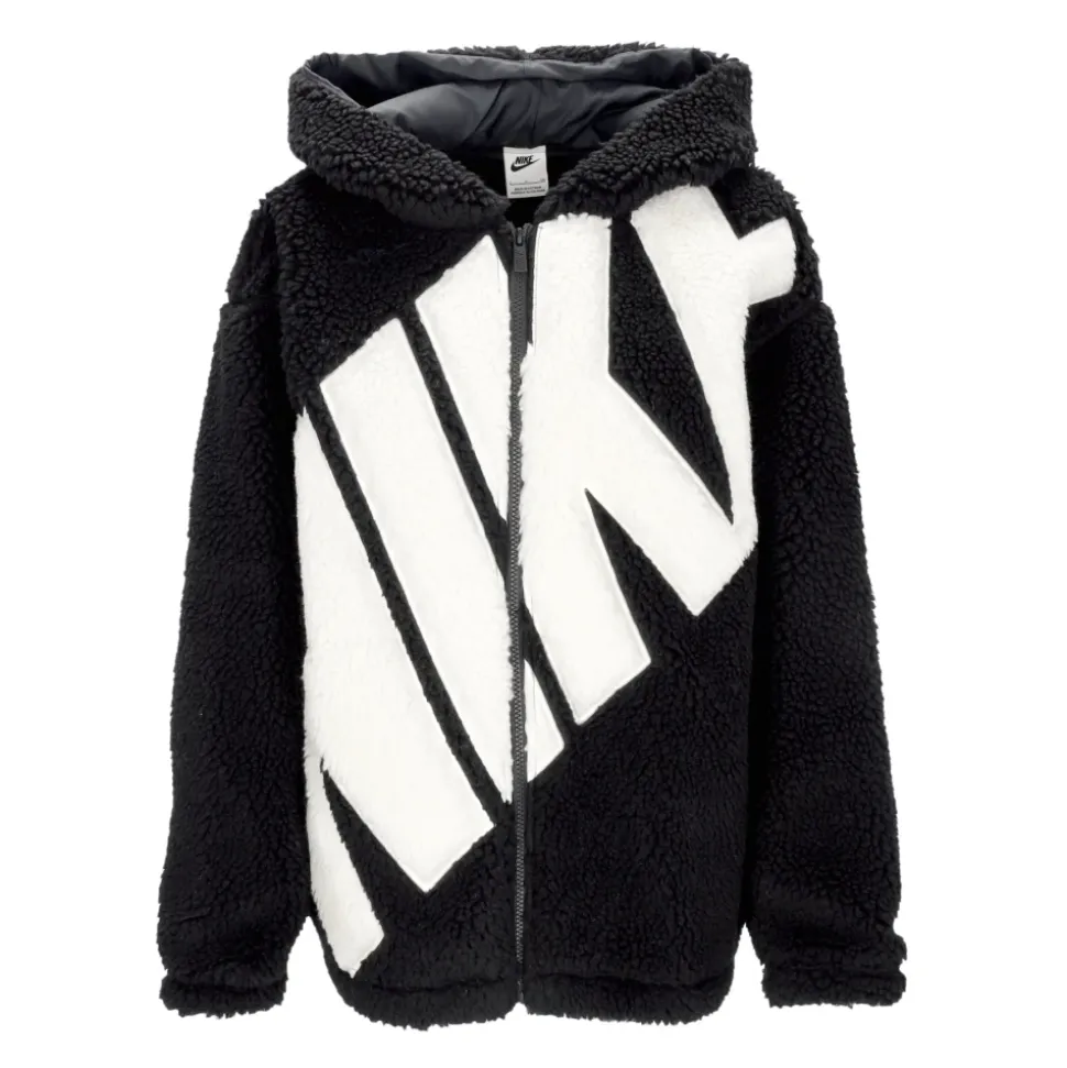 Veste à Logo et Doublure en Sherpa Noire